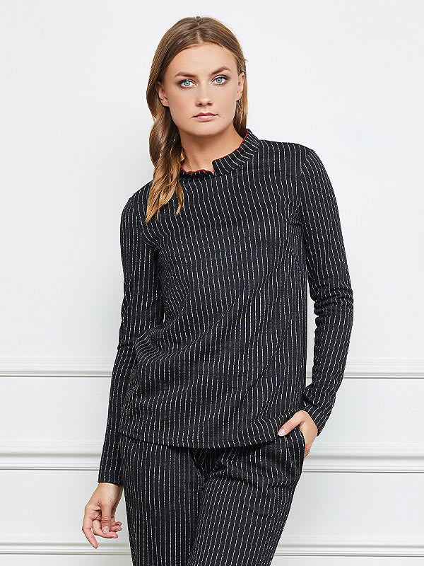 Lega palaidinė "Questa Black - White Stripes"