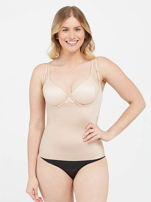 Spanx koreguojantys marškinėliai atvira krūtine "Suit Your Fancy Open-Bust Nude"