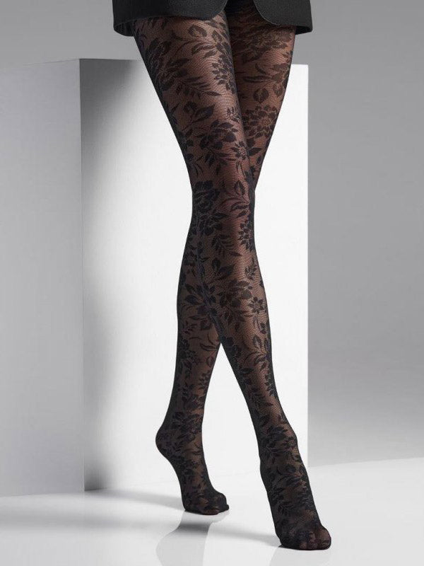 Veneziana raštuotos pėdkelnės "Roxane 20 Den Black"