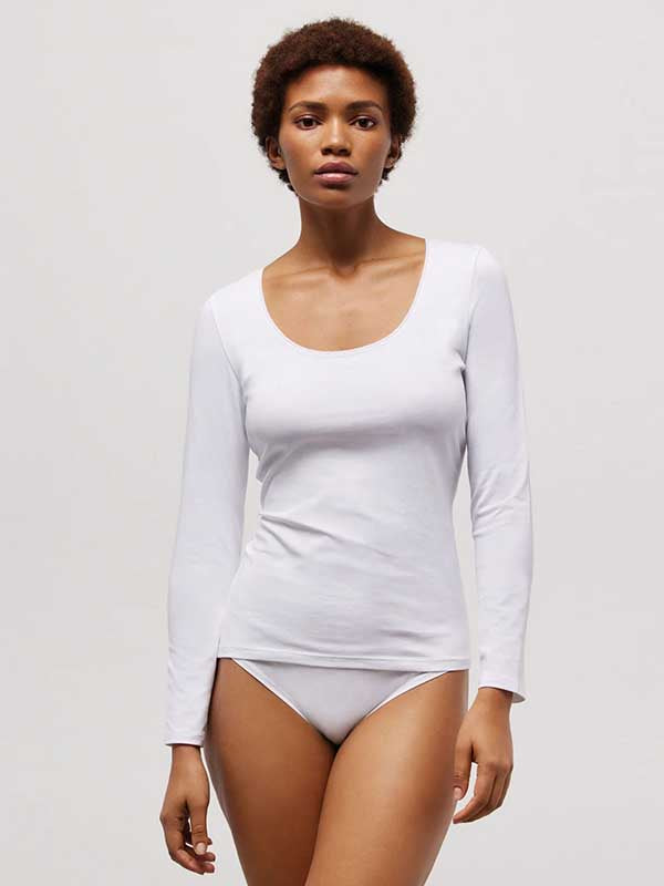 Ysabel Mora medvilniniai apatiniai marškinėliai "Bianca White"