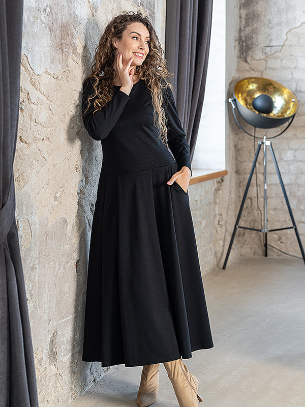 Lega ilga A slueto suknelė "Thera Black"