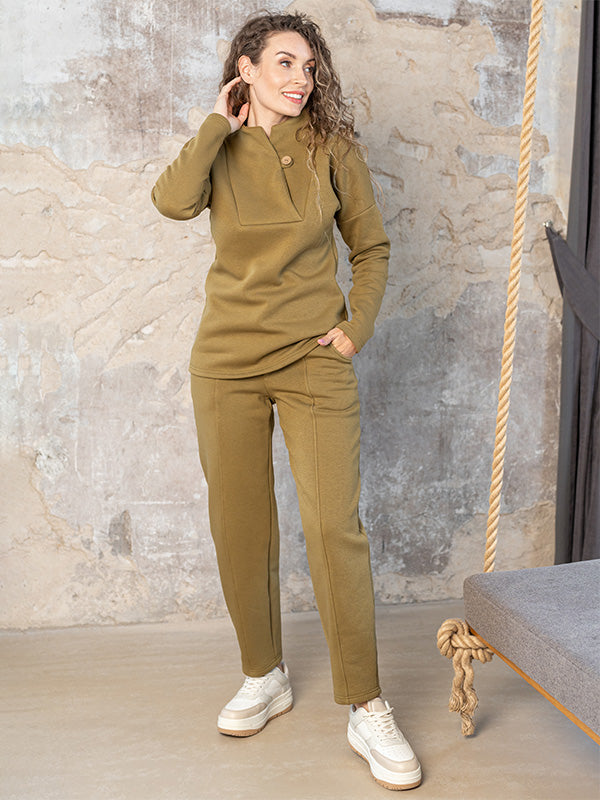 Lega medvilninės laisvalaikio kelnės "Rosita Khaki"