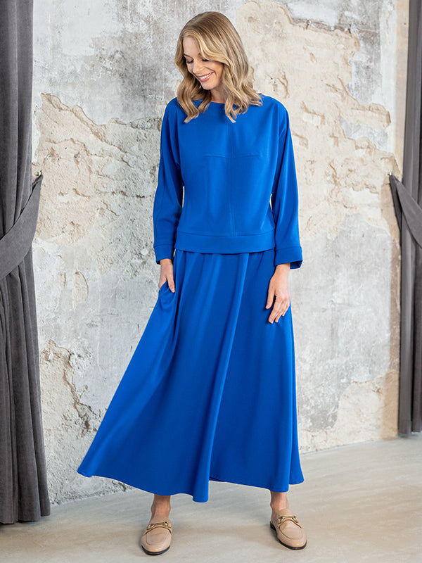 Lega platėjantis sijonas su viskoze "Herma Royal Blue"