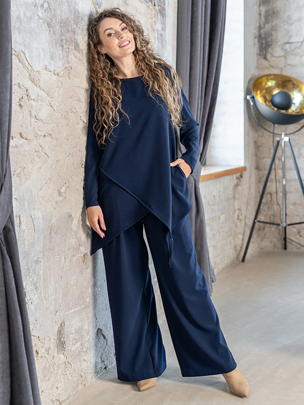 Lega asimetrinė tunika "Naomi Navy"