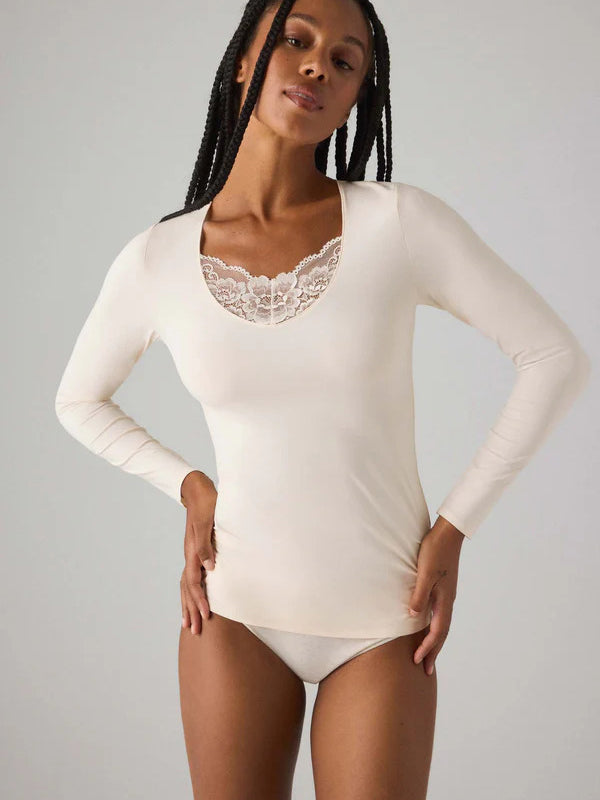 Ysabel Mora marškinėliai "Juanita Off White"