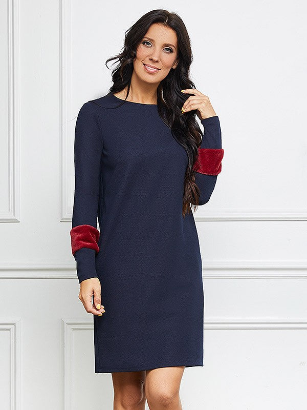 Lega suknelė "Clara Navy - Bordeaux Dots"