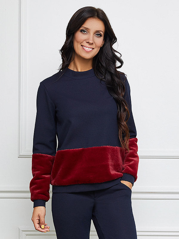 Lega palaidinė "Vivienne Navy - Bordeaux Dots"