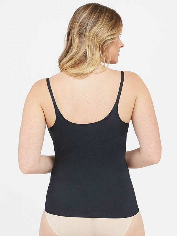 Spanx koreguojantys marškinėliai atvira krūtine "Suit Your Fancy Open-Bust Black"
