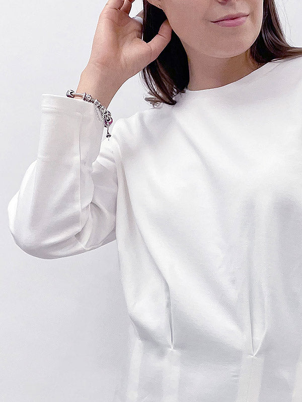 Il Vento E La Seta palaidinė ilgomis rankovėmis "Sarah Ecru"