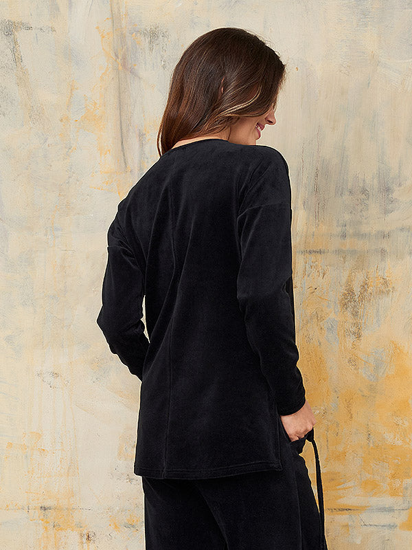 Lega medvilninis laisvalaikio džemperis "Nomera Black Velour"