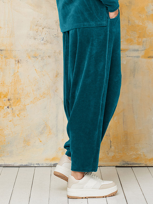 Lega medvilninės sijonkelnės "Susan Dark Teal Velour"