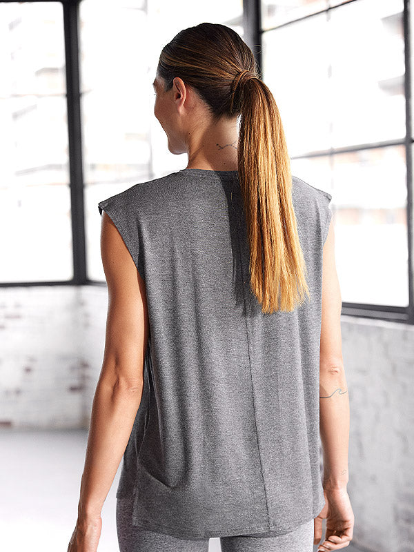 Ysabel Mora viskoziniai sportiniai marškinėliai "Gina Grey Melange"