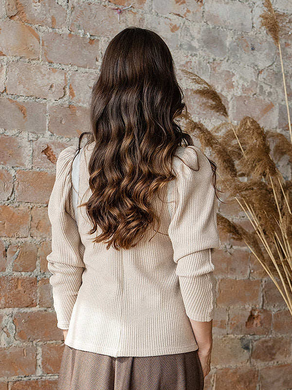 Lega megztinis su viskoze "Ruhena Beige"