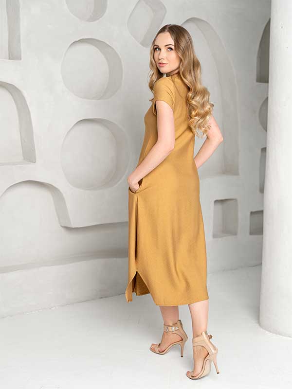 Lega viskozinė midi suknelė "Taylor Honey"