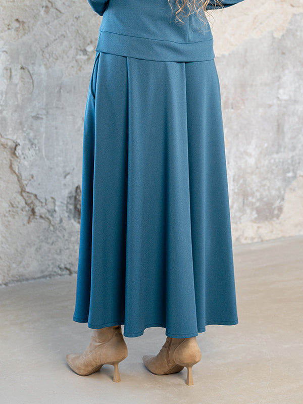 Lega platėjantis sijonas su viskoze "Herma Turquoise"