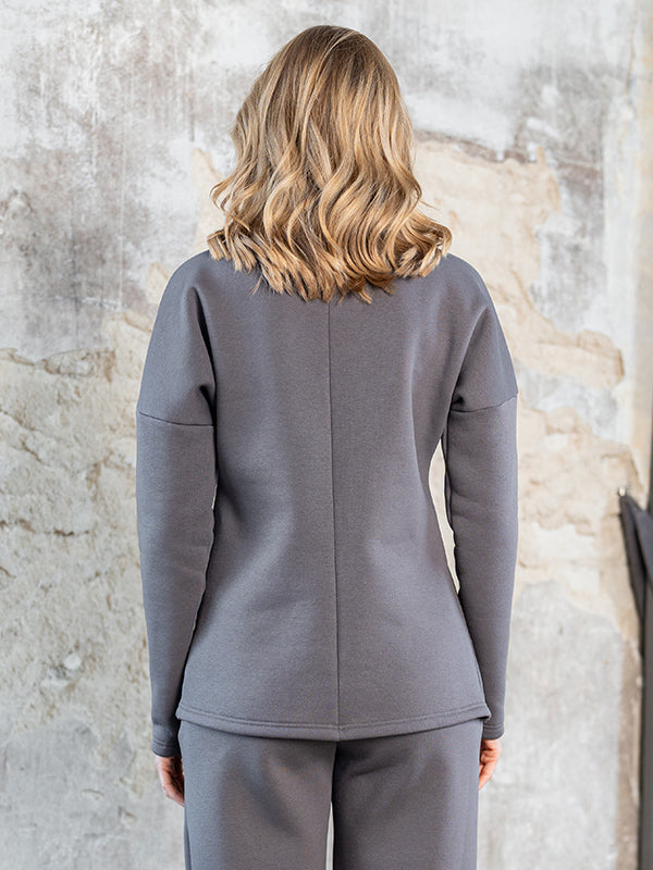 Lega medvilninis laisvalaikio džemperis "Rosita Graphite"