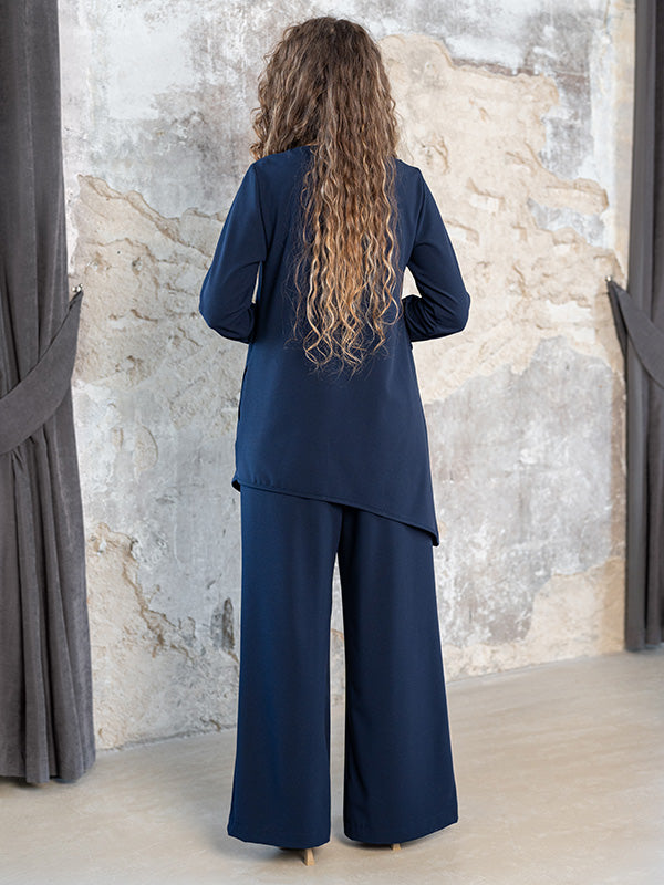 Lega asimetrinė tunika "Naomi Navy"