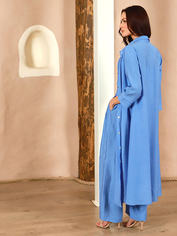 Lega plačios viskozinės kelnės "Milanna Light Blue"