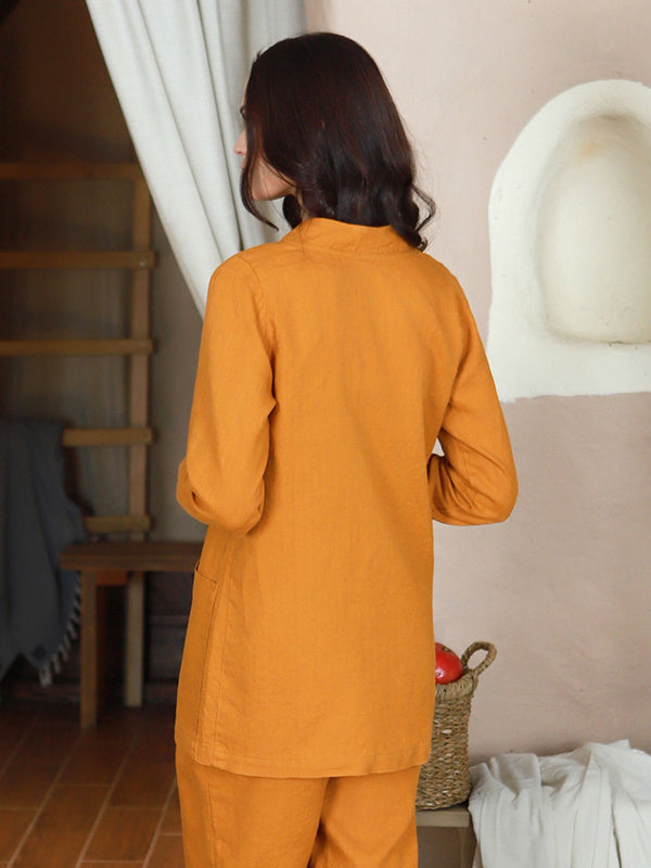 Lega lininis švarkelis "Krista Yellow"