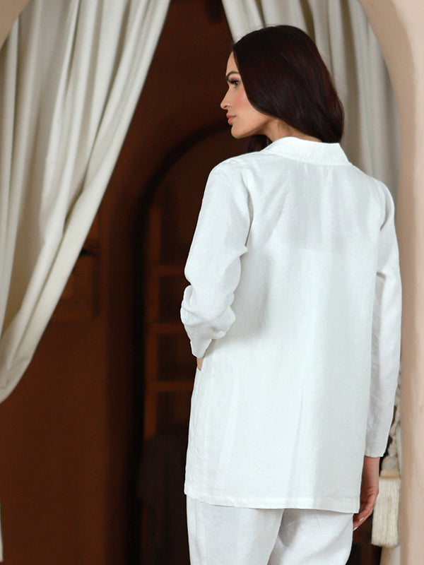 Lega lininis švarkelis "Krista White"