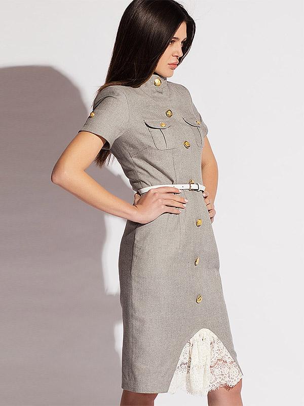Chloe Perignon vööga viskoosist kleit "Emile Grey"