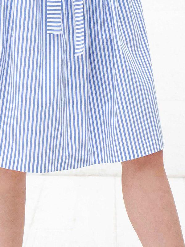 Atella puuvillane kleit "Sara Light Blue - White Stripes"