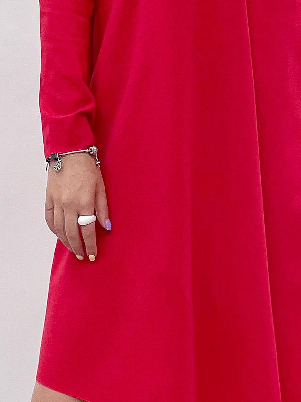 Il Vento E La Seta vaba lõikega asümmeetriline kleit "Caroline Red"