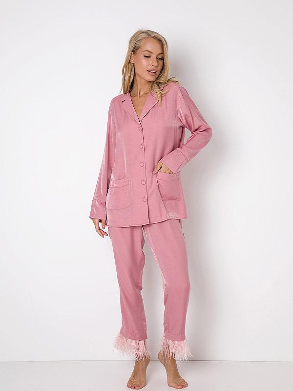 Aruelle пижама из сатина с вискозой "Robin Long Pink"