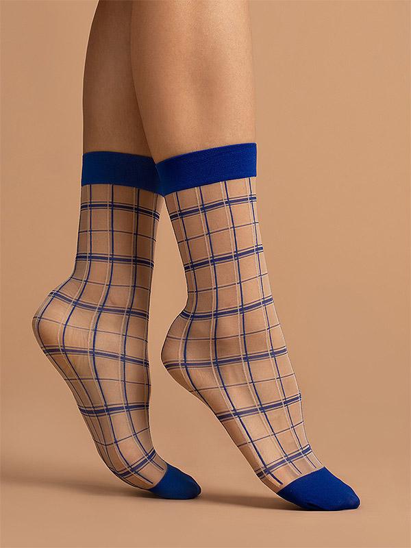 Fiore узорчатые носки "Klein 15 Den Poudre - Blue"