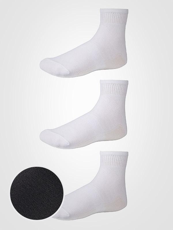 Ysabel Mora 3 paari puuvillaste sportlike sokkide komplekt "Ankle Breathable Black"