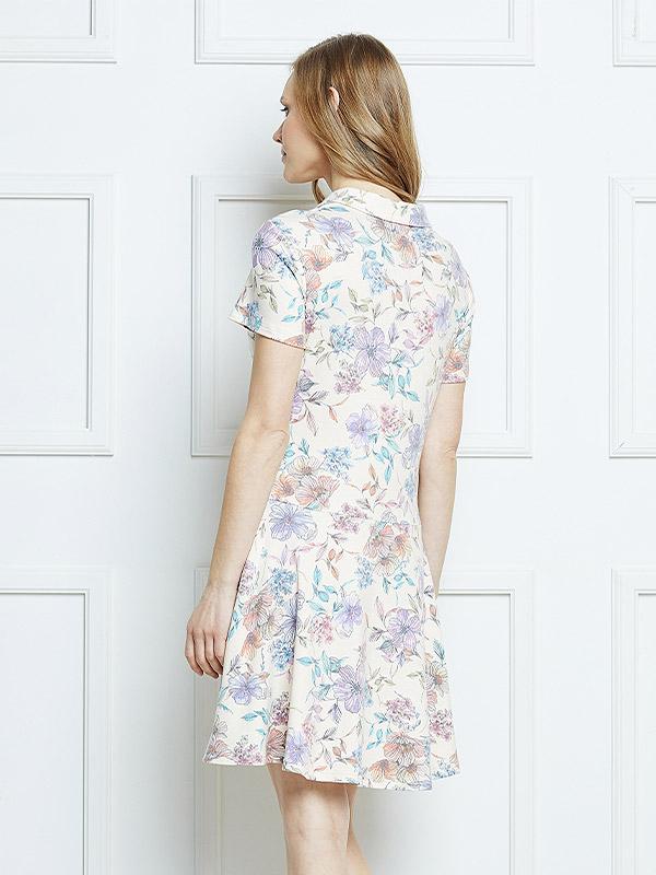 Lega kleit "Hailey Beige - Multicolor Flower Print"