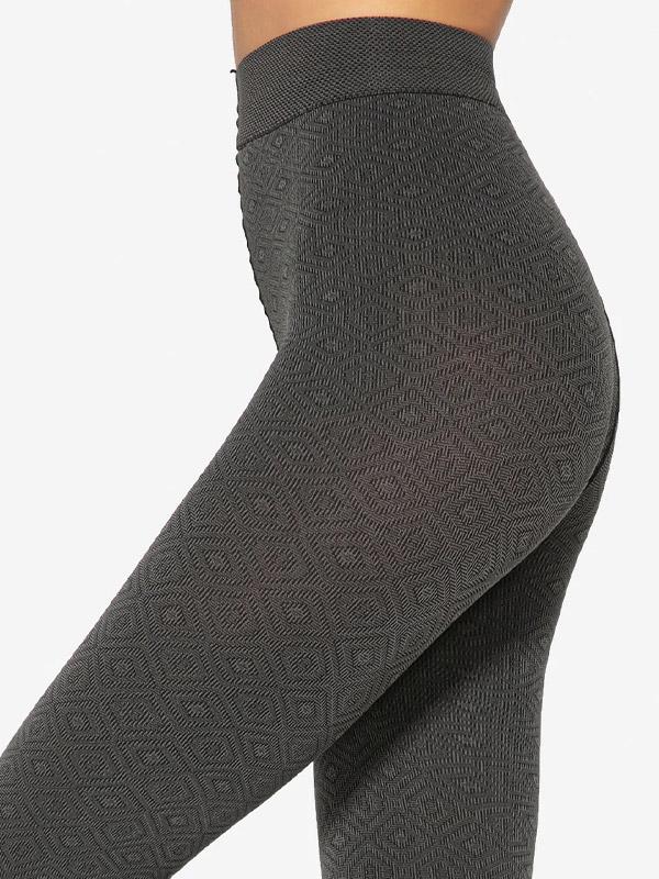 Gatta läbipaistmatud mustrilised mikrokiust sukkpüksid "Trini 03 50 Den Graphite - Black"