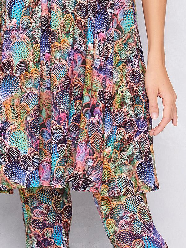Lega viskoosist kleit "Adita Multicolor Cactus Print"