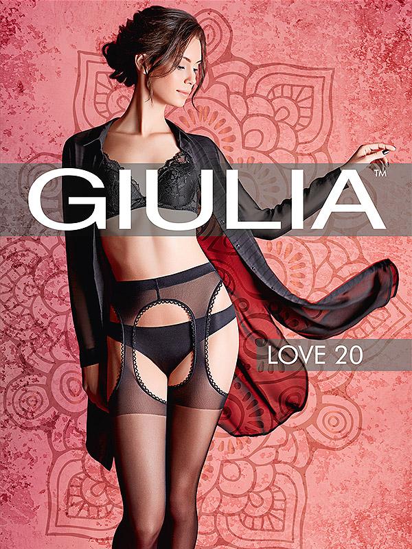 Giulia чулки с поддерживающим поясом "Love N.1 20 Den Nero"