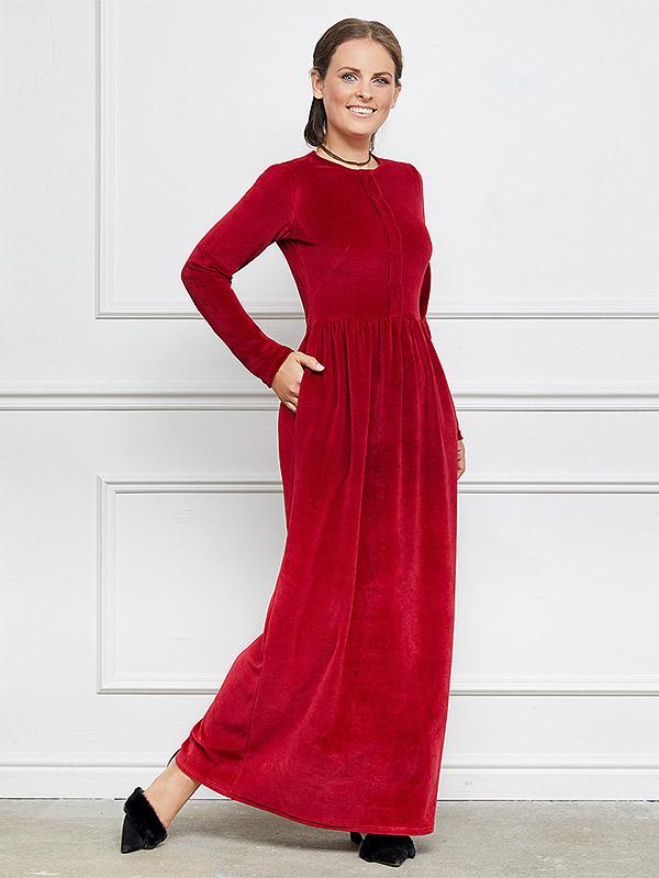 Lega puuvillane kleit "Noelle Red Velour"
