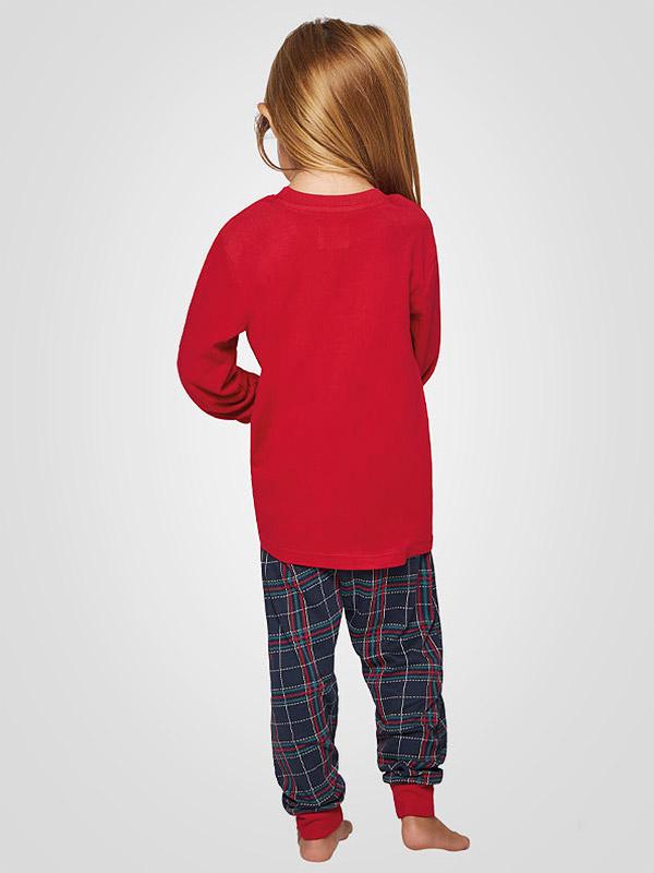 Muydemi pikk tüdrukute pidžaama "Ho Ho Ho Girl Red - Navy - Multicolor"