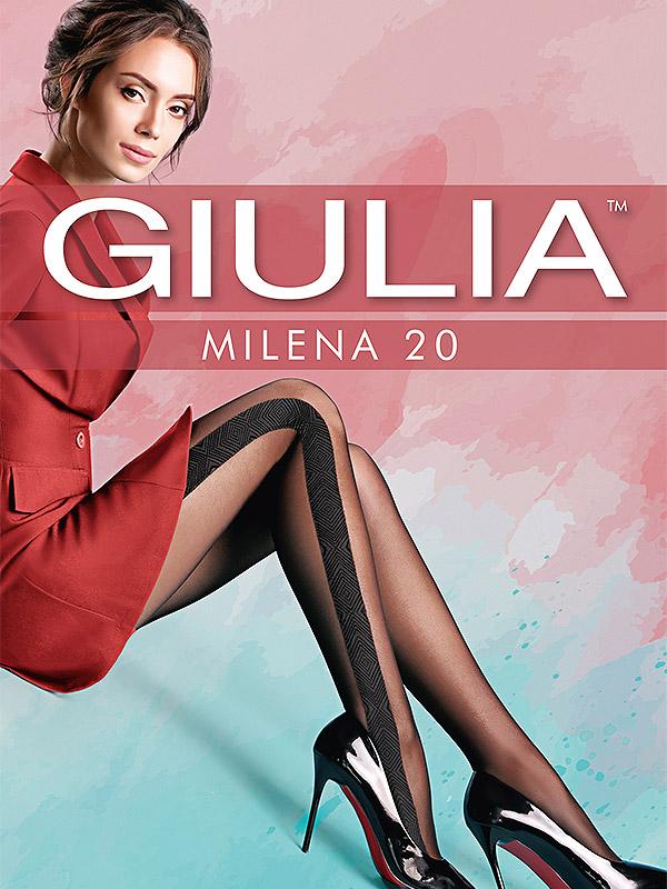 Giulia узорчатые колготки "Milena N.2 20 Den Nero"