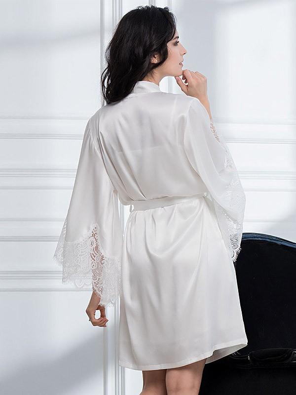 MiaMia atlassist hommikumantel "Afrodita White"