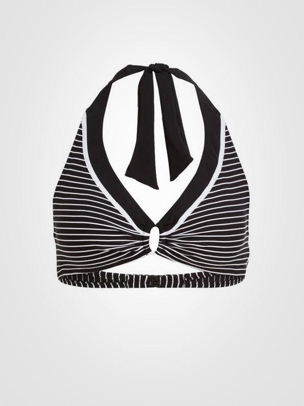Lidea vormitud korvidega bikiinid "Monochrome Avenue 2 Black - White Stripes"