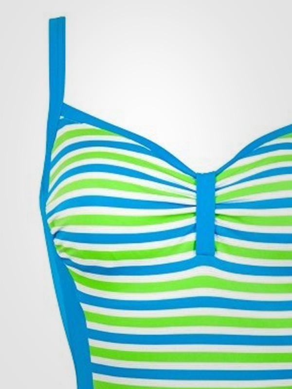Lidea ujumistrikoo "Barbados Turquoise - Green Stripes"