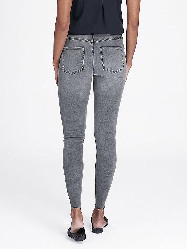 Spanx корректирующие джинсы-леггинсы "Vintage Distressed Grey"