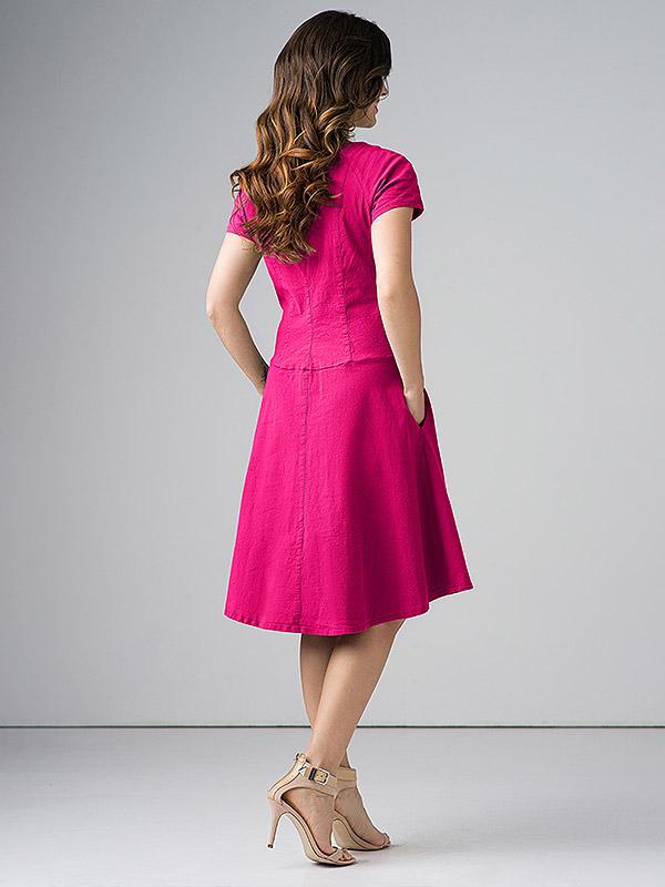 Lega veniv linane kleit "Tatiana Raspberry"