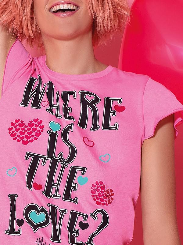 Mi-a-mi puuvillane pidžaama "Love Pink"