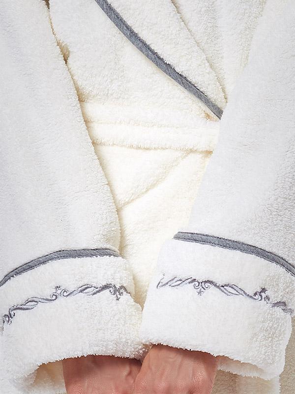 L&L pikk hommikumantel "Grace Ecru - Grey"