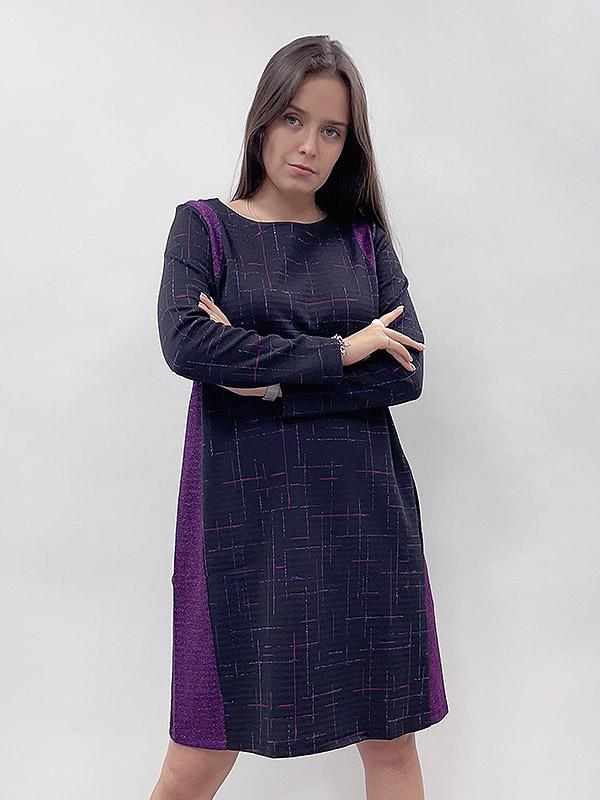 Il Vento E La Seta kaunis lureksiga kleit "Paulina Black - Violet"
