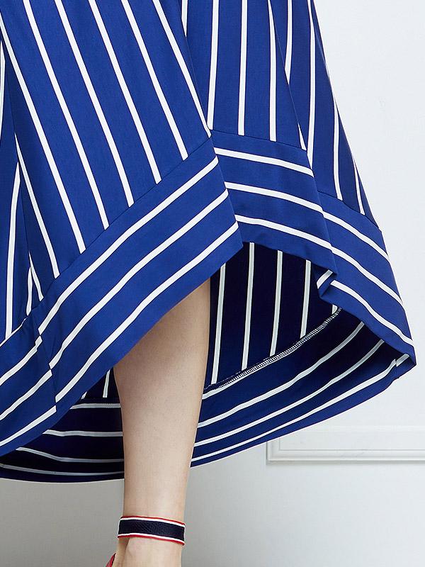 Lega viskoosist kleit "Gabriella Blue - White Stripes"