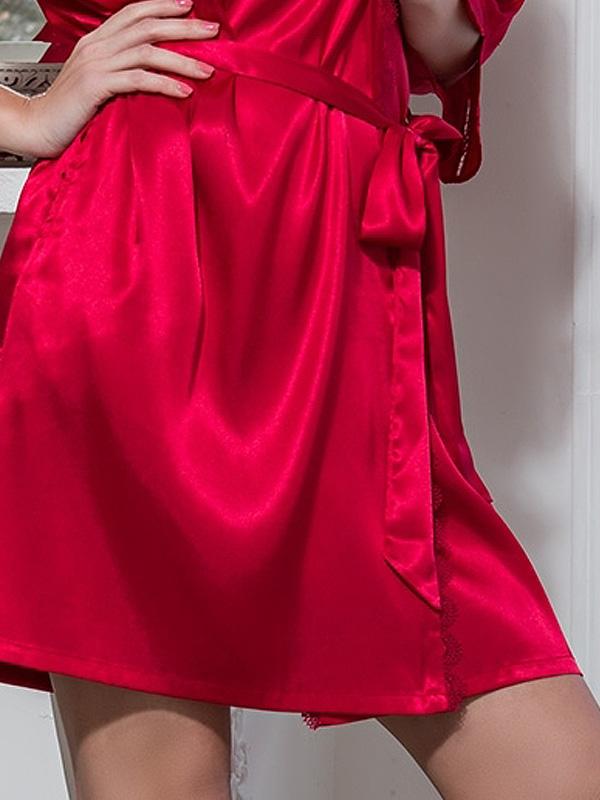 MiaMia atlassist hommikumantel "Maribel Red"
