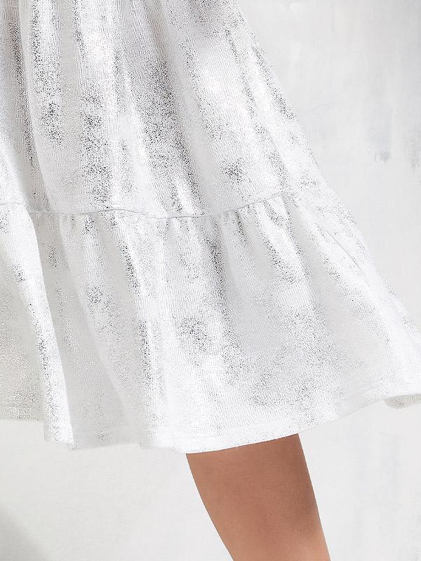 Lega läikiv kleit "Spacy White - Silver Dust"