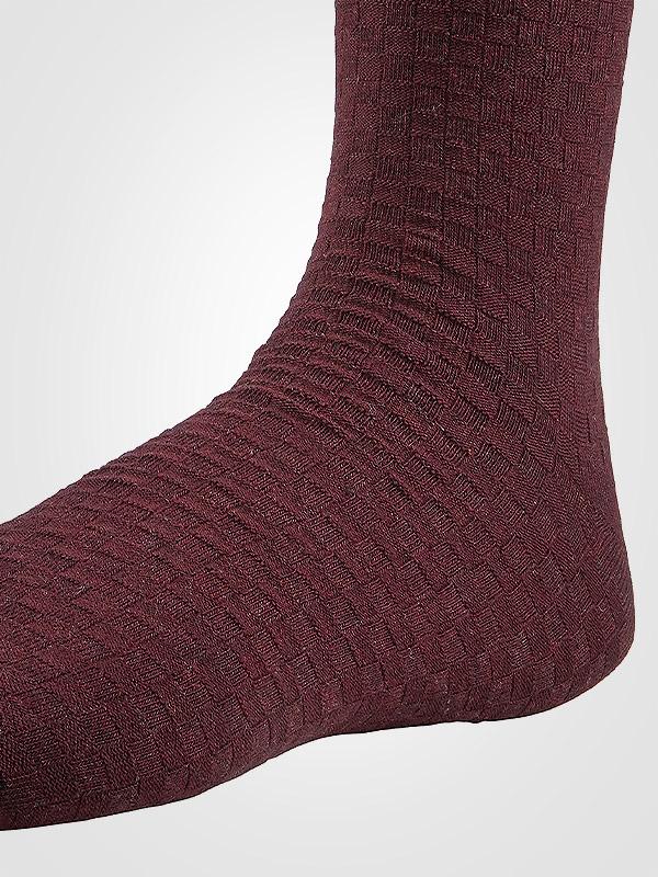 Ysabel Mora 2 paari meeste puuvillaste sokkide komplekt "Dylan Bordeaux - Graphite"