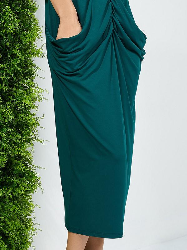 Lega viskoosist kleit "Silene Dark Green"